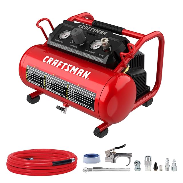 CRAFTSMAN 2 gallon portable air compressor with its accessory kit