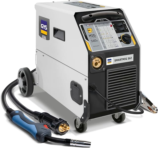 GYS Smartmig 162 MIG welder on its trolley, product photograph