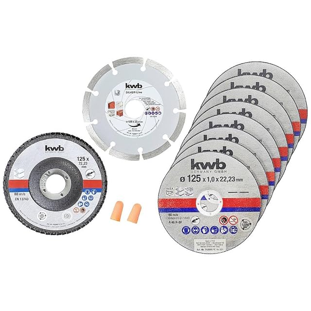 kwb 10-piece cutting disc set, Ø 125 mm, product photograph