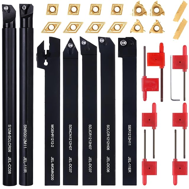 LYMMIYTC 21-piece indexable lathe turning tool kit