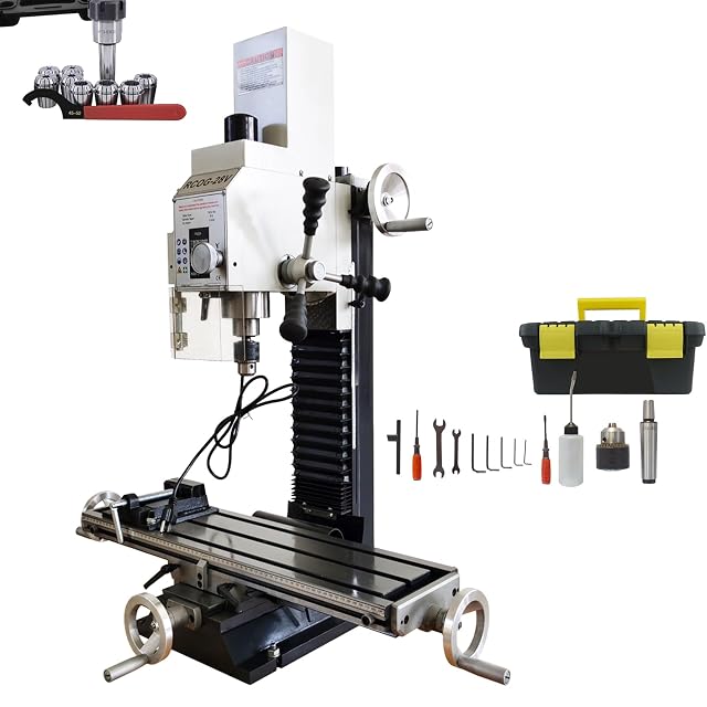 INTBUYING 1300 W benchtop mill drill machine with its table and head