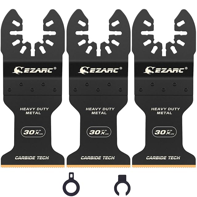 EZARC carbide oscillating multi-tool blades with adapters