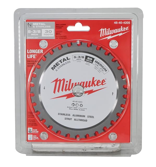 Milwaukee 5-3/8 inch carbide metal cutting circular saw blade