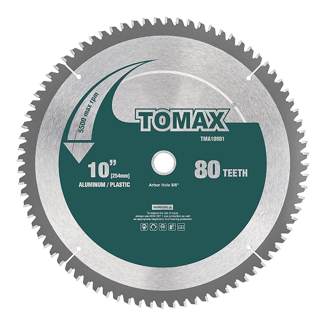 TOMAX 10 inch 80 tooth TCG circular saw blade for non-ferrous metal