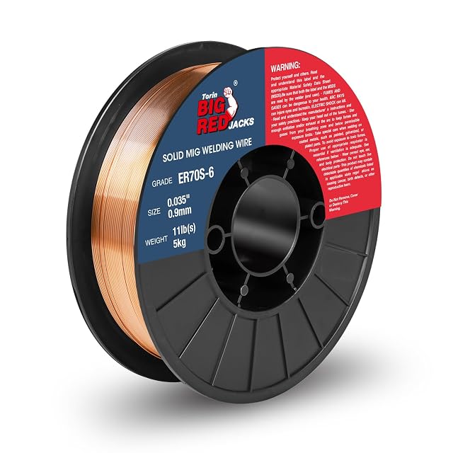 BIG RED ER70S-6 solid MIG welding wire on an eleven-pound spool