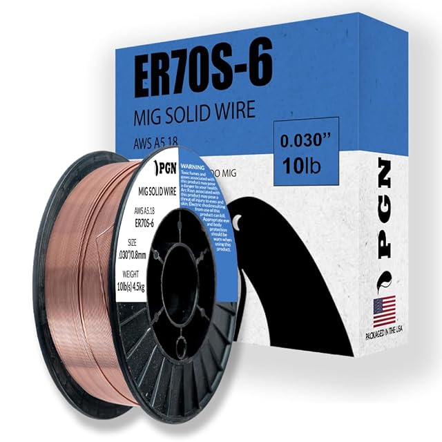 PGN ER70S-6 solid MIG welding wire, 0.030 inch, on a ten-pound spool
