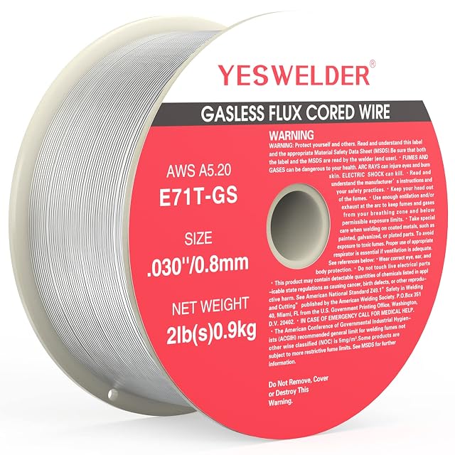 YESWELDER gasless flux-core MIG wire on a two-pound spool
