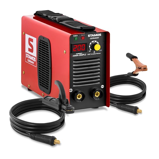 Stamos S-MMA-200PI.2 stick welder, product photograph