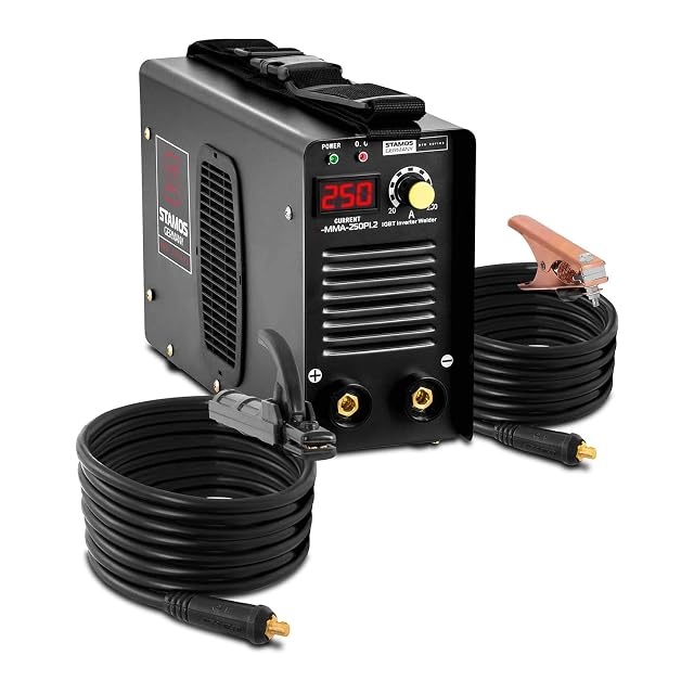Stamos S-MMA-250PI.2 stick welder, product photograph