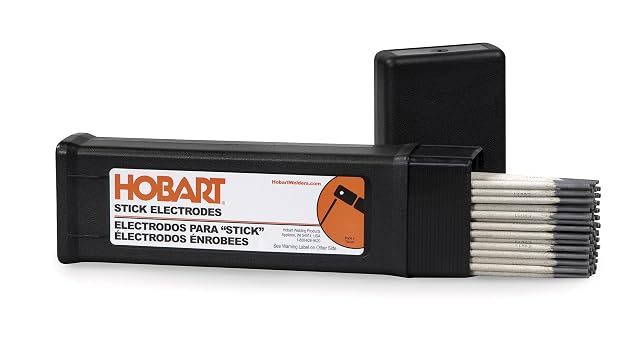 Hobart 6013 stick electrodes, 5/32 inch, in a five-pound pack