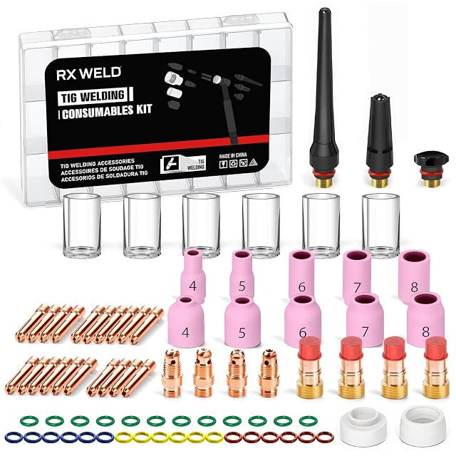 RX WELD 79-piece TIG torch accessory kit in its box