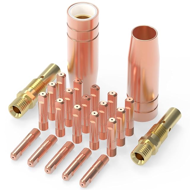 YESWELDER MIG gun consumable kit with contact tips, nozzles and diffusers