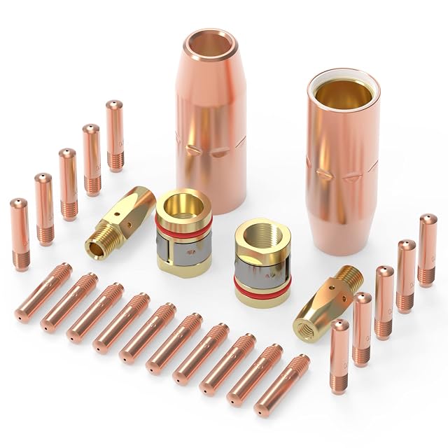 YESWELDER consumable kit for Miller M-25 MIG guns with tips, nozzles and adapters