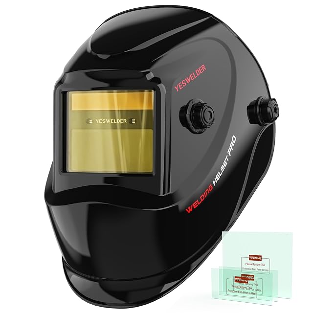 YESWELDER auto-darkening welding helmet with a true-color lens