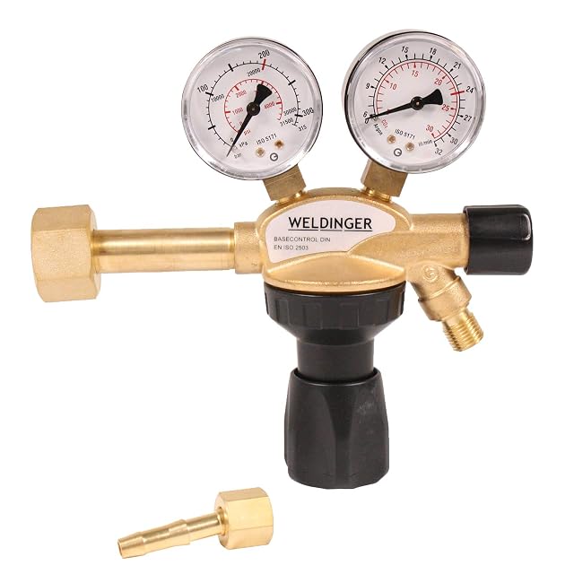 WELDINGER PRO brass regulator, product photograph